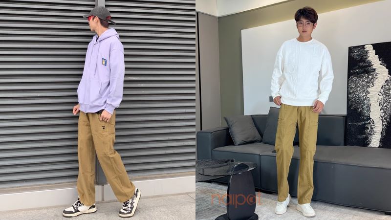 Quần mùa đông nam kaki slim fit